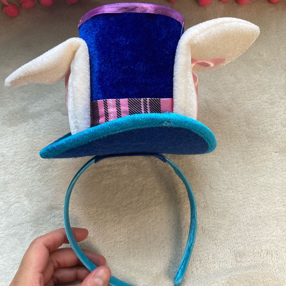High tea hat headband with bunny ears